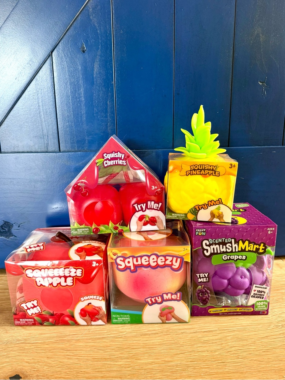 Large Squishy Fruit Bundle 🍎🍑🍍🍇🍒